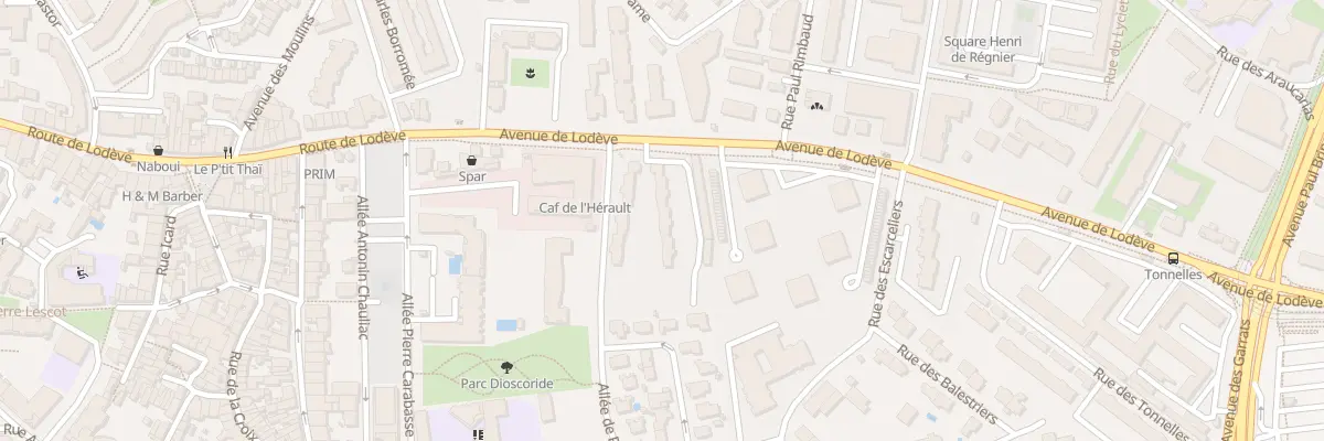Plan du 137 Av de Lodève à Montpellier