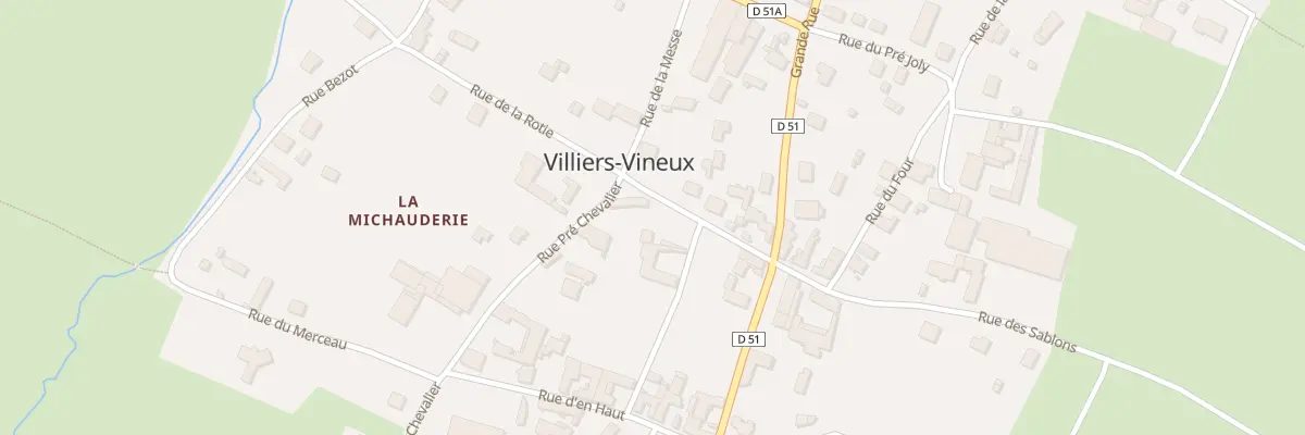 Plan du 1 Rue Pre Chevalier à Villiers-Vineux