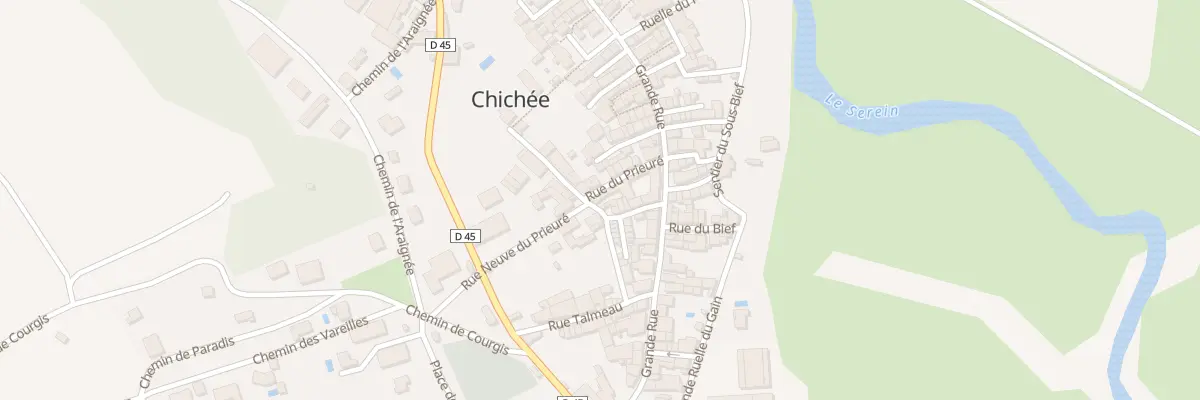 Plan du 2X Gr Gde Rue du Prieure à Chichée