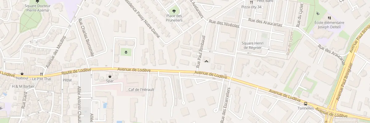 Plan du 230 Av de Lodève à Montpellier