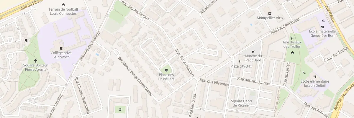 Plan du 1 Rue de la Grenade Entr’Ouverte à Montpellier