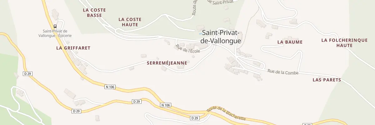 Plan du 5069 Serremejeanne à Saint-Privat-de-Vallongue