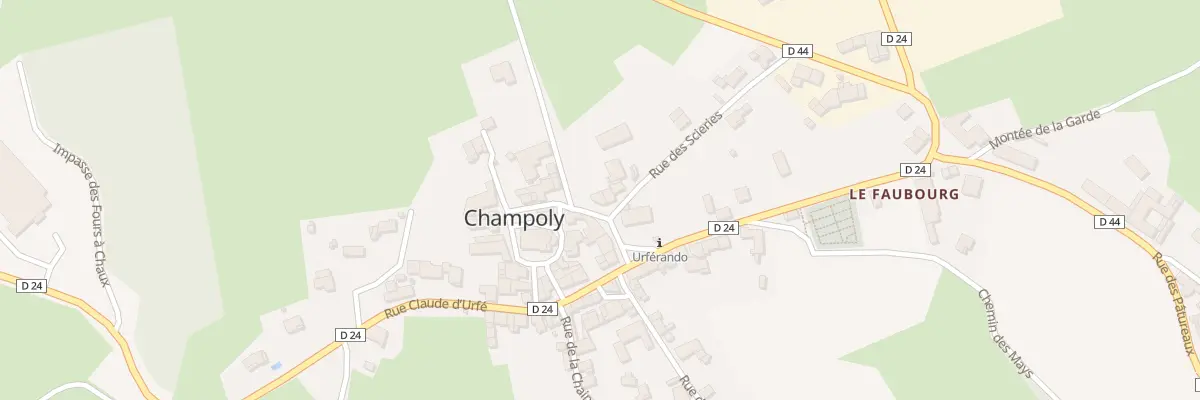 Plan du 1 Rue des Scieries à Champoly