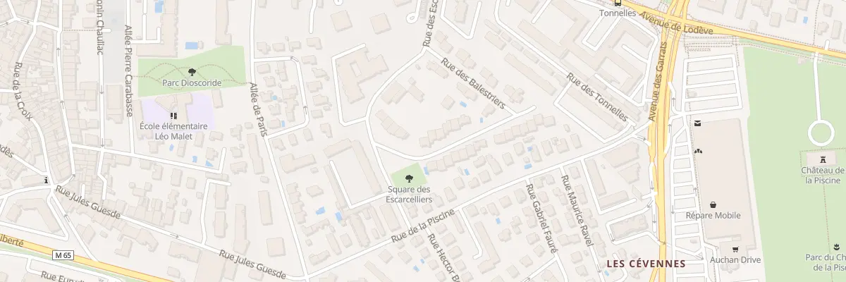 Plan du 9 Rue des Corrégiers à Montpellier