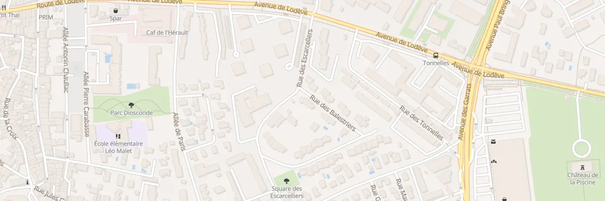 Plan du 2 Rue des Balestriers à Montpellier