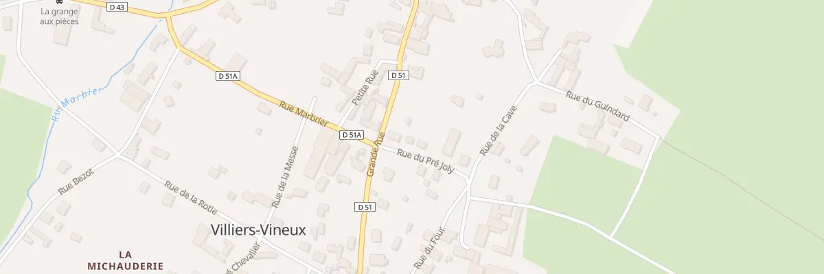 Plan du 3 Rue du Pré Joly à Villiers-Vineux