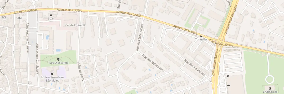 Plan du 1 Rue des Balestriers à Montpellier