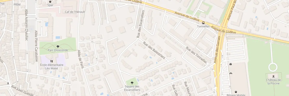 Plan du 4 Rue des Balestriers à Montpellier