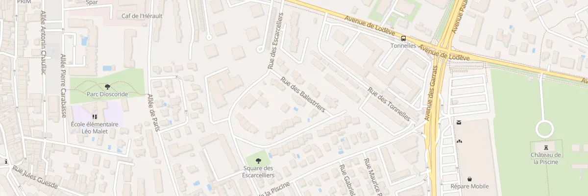 Plan du 6 Rue des Balestriers à Montpellier