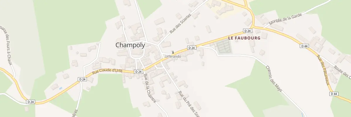 Plan du 19 Rue Claude d’Urfé à Champoly