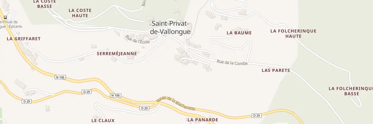 Plan du 5055 La Combe à Saint-Privat-de-Vallongue