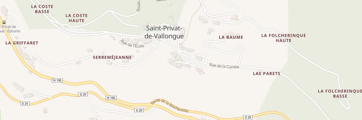 Plan du 5060 La Combe à Saint-Privat-de-Vallongue