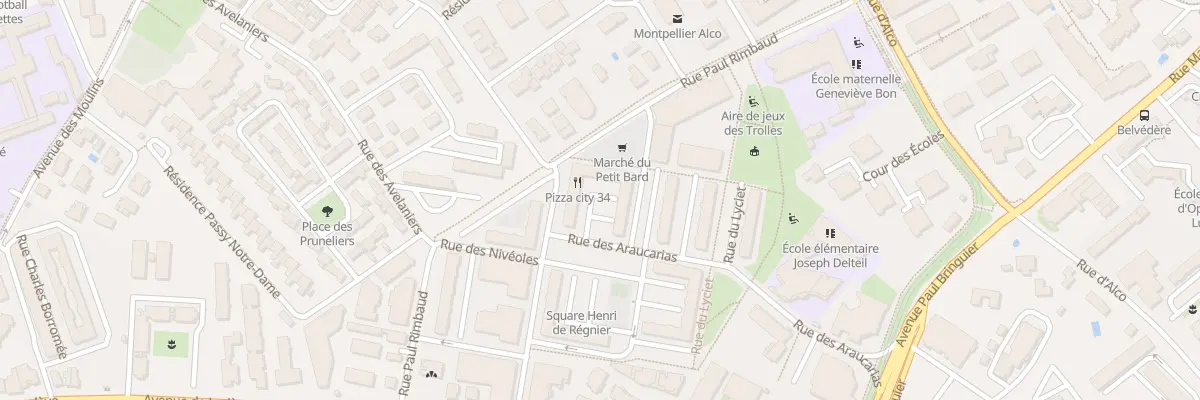 Plan du 3 Rue des Soldanelles à Montpellier