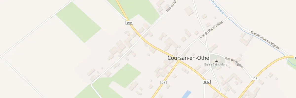 Plan du 8 Rue Grande Rue à Coursan-en-Othe