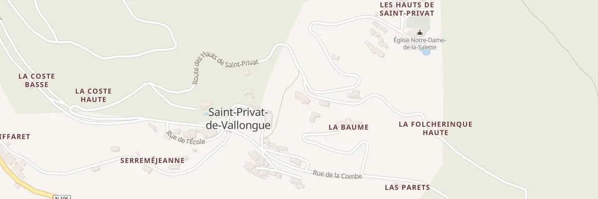 Plan du 5376 Baduel à Saint-Privat-de-Vallongue