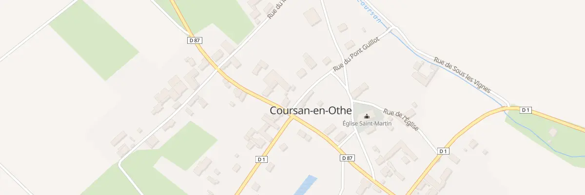 Plan du 9 Rue Grande Rue à Coursan-en-Othe