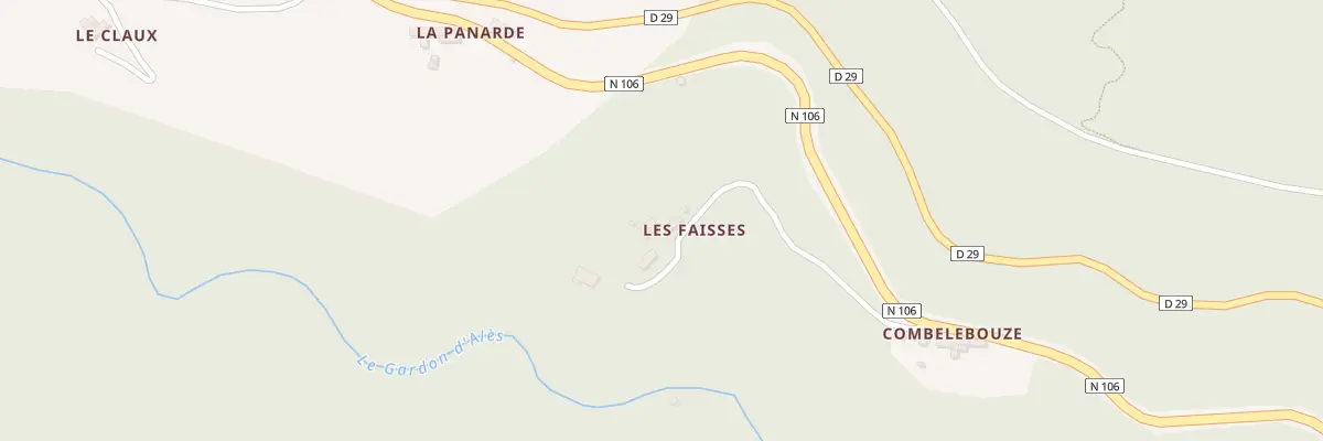 Plan du 5091 Les Faisses à Saint-Privat-de-Vallongue