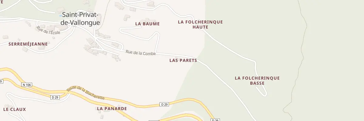 Plan du 5062 Las Parets à Saint-Privat-de-Vallongue