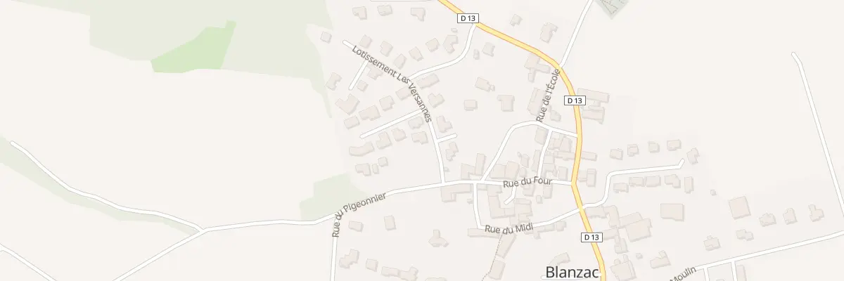 Plan du 3 Pradet à Blanzac
