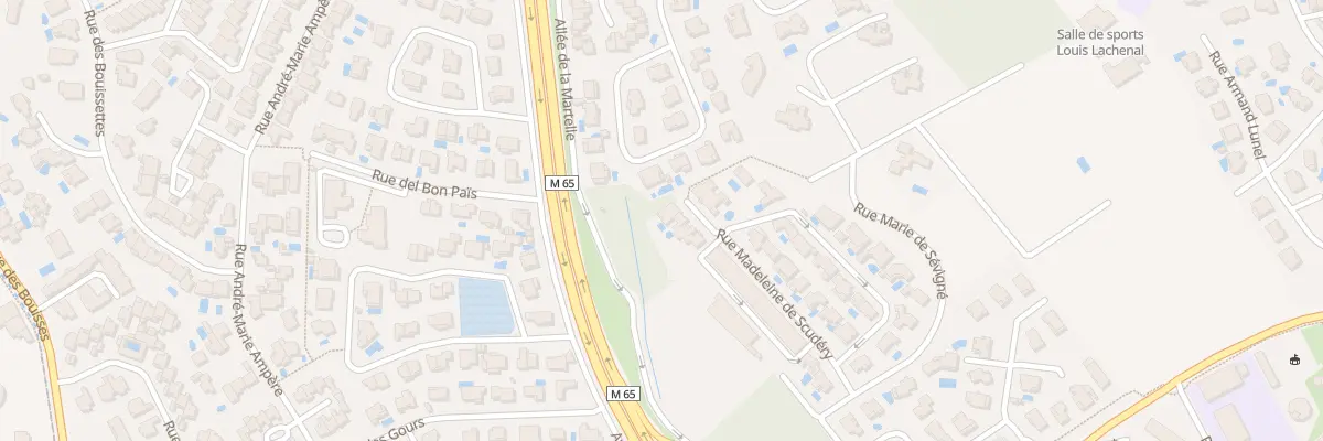 Plan du 231 Rue Madeleine de Scudéry à Montpellier
