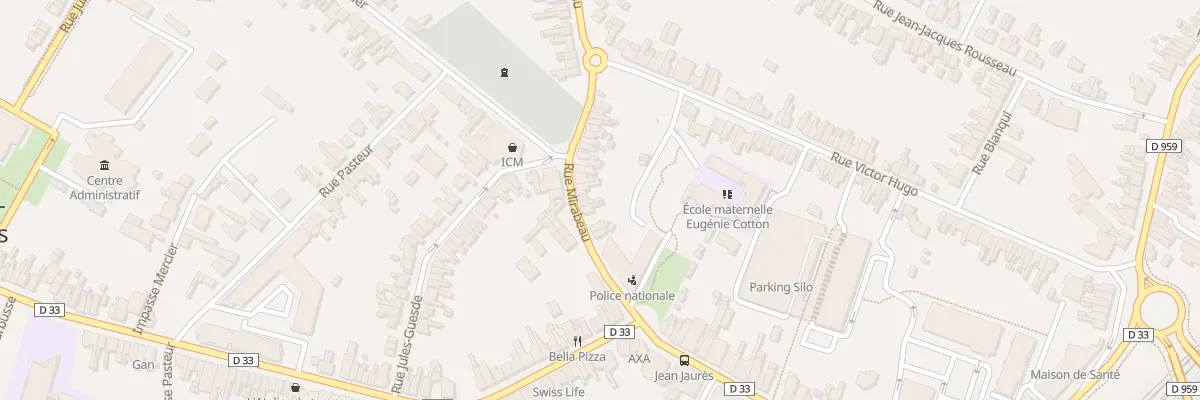 Plan du 10 Rue Mirabeau à Aulnoye-Aymeries