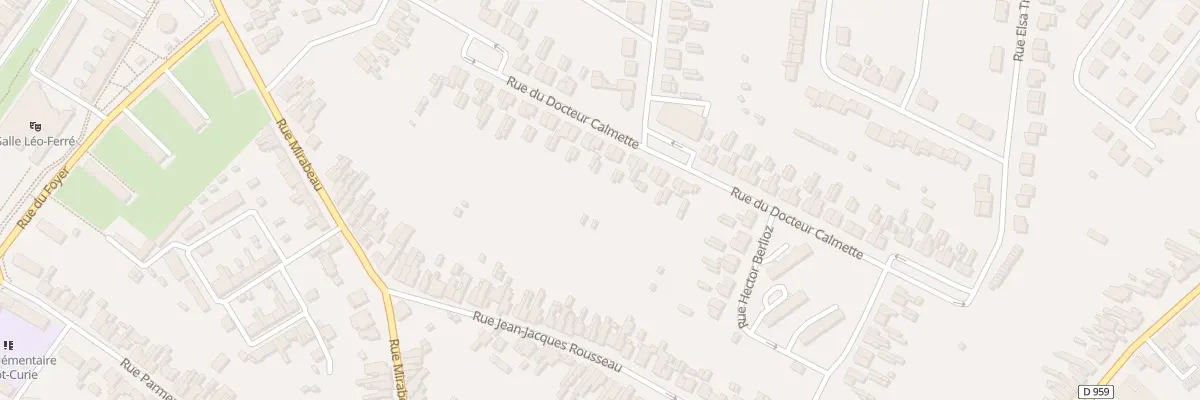 Plan du 13 Rue du Docteur Calmette à Aulnoye-Aymeries