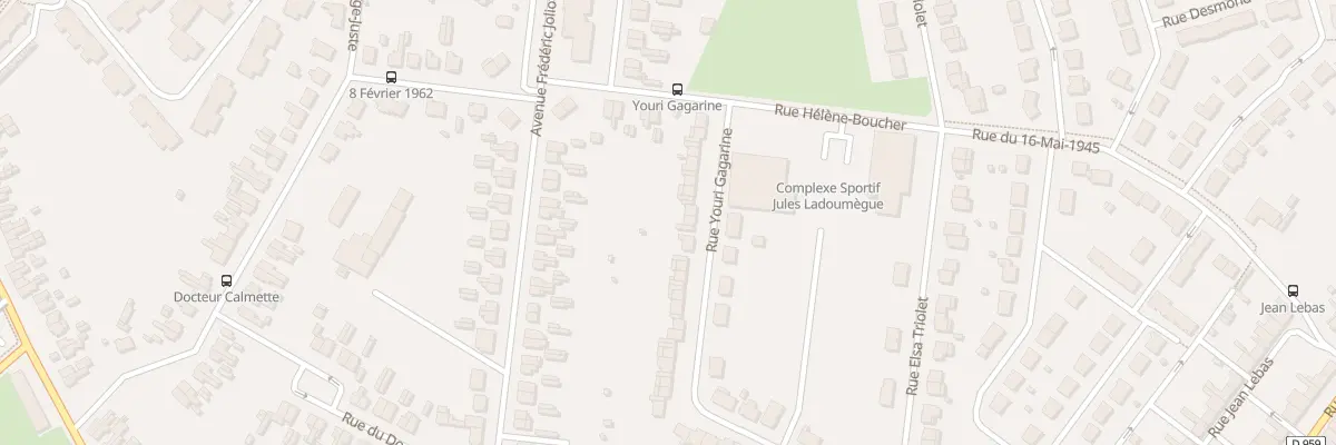 Plan du 16 Rue Youri Gagarine à Aulnoye-Aymeries