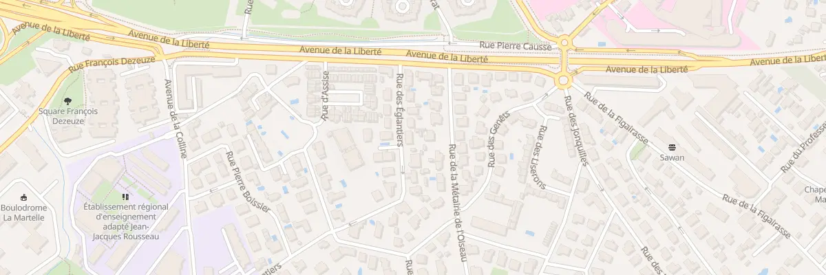 Plan du 11 Rue des Eglantiers à Montpellier