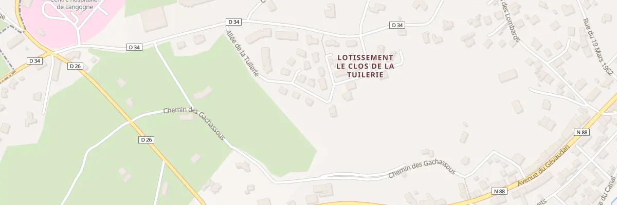 Plan du 3 All de la Tuilerie à Langogne