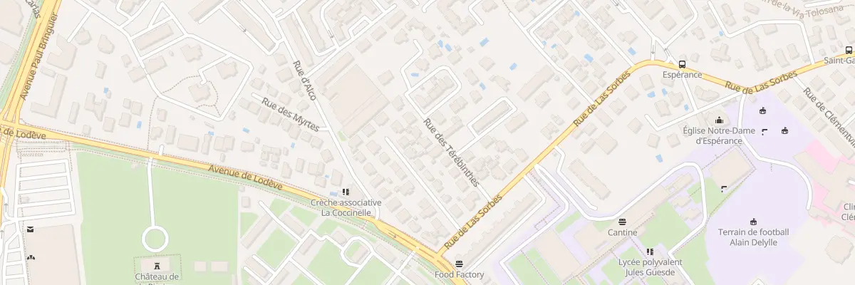 Plan du 11 Rue des Térébinthes à Montpellier