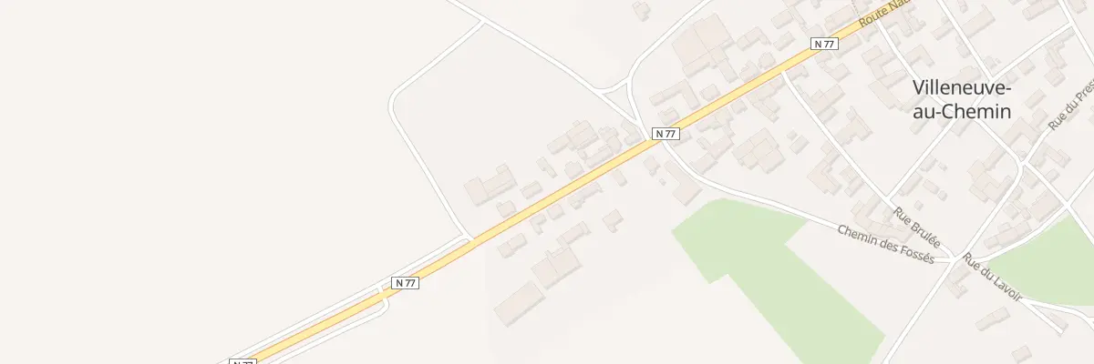 Plan du 43 Rte Nationale 77 à Villeneuve-au-Chemin