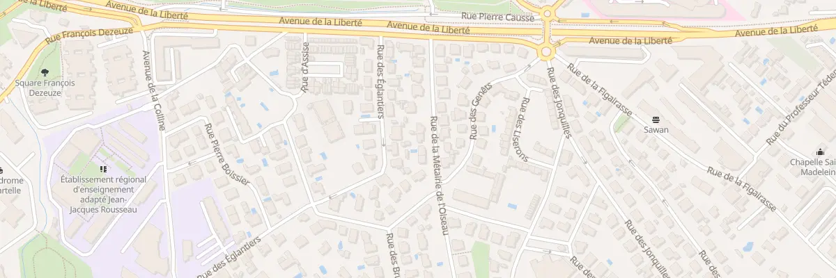 Plan du 14 Rue de la Métairie de l’Oiseau à Montpellier