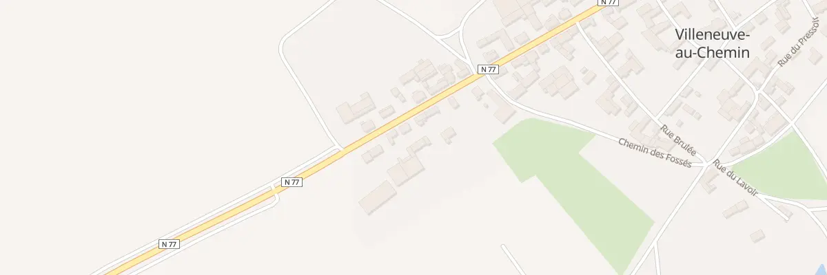 Plan du 40 Rte Nationale 77 à Villeneuve-au-Chemin