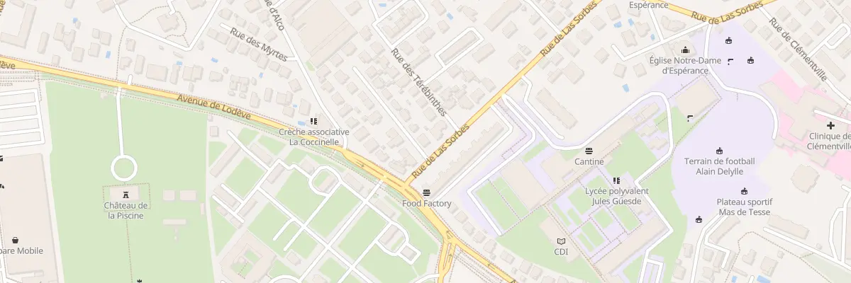 Plan du 2 Rue des Lauriers Roses à Montpellier
