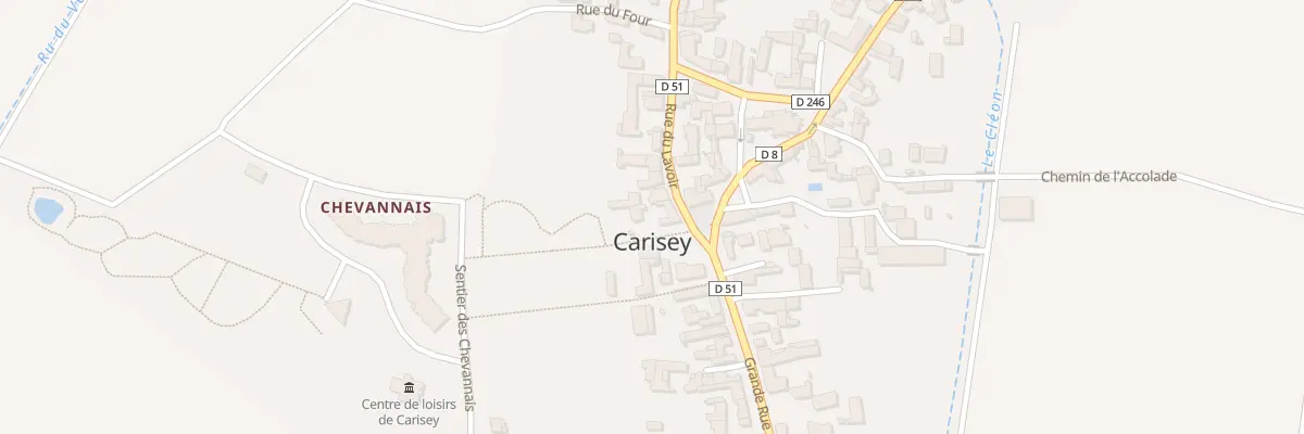 Plan du 2 Rue du Lavoir à Carisey