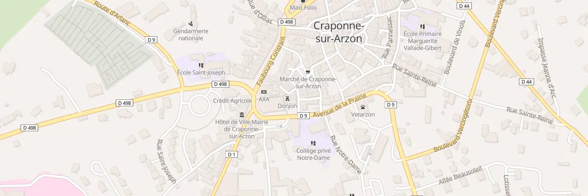 Plan du 1 Rue des Pénitents à Craponne-sur-Arzon