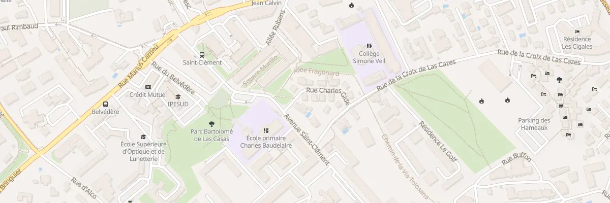 Plan du 9 Rue Charles Gide à Montpellier