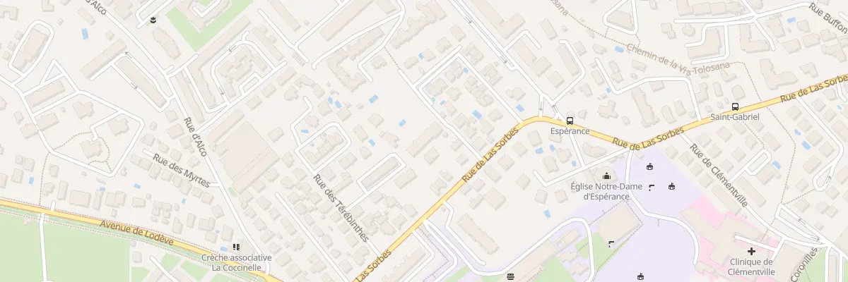 Plan du 1372 Rue de Las Sorbes à Montpellier
