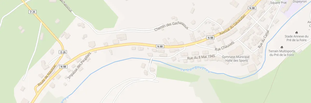 Plan du 43 Av du Gévaudan à Langogne