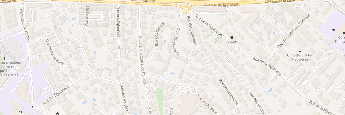 Plan du 20 Rue des Liserons à Montpellier