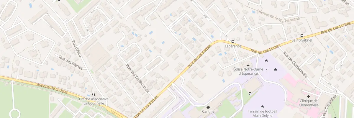 Plan du 1410 Rue de Las Sorbes à Montpellier