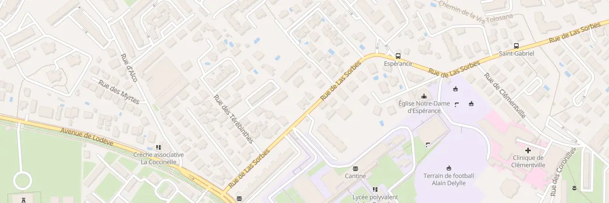 Plan du 1420 Rue de Las Sorbes à Montpellier