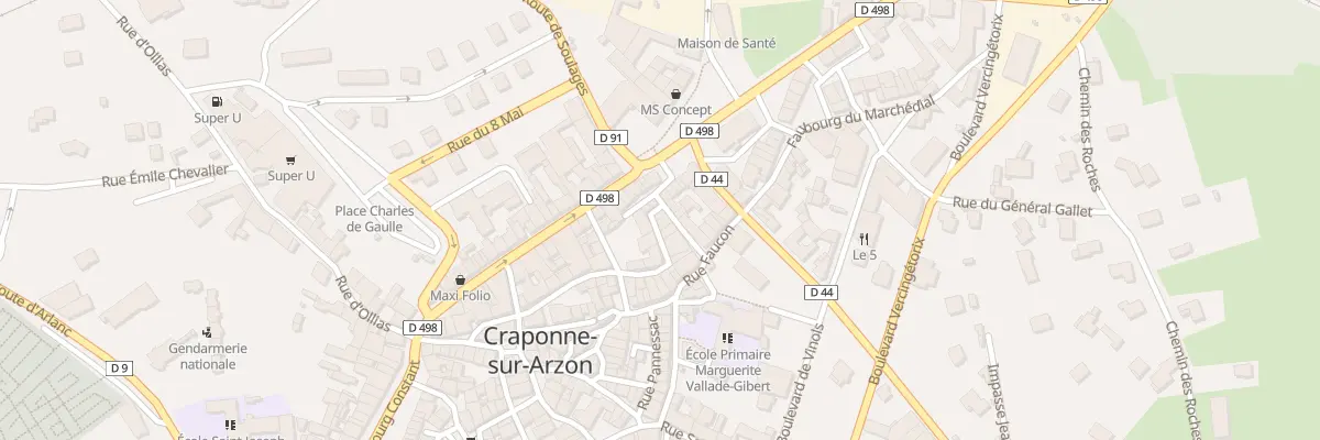 Plan du 2 Rue de l’Arsenal à Craponne-sur-Arzon
