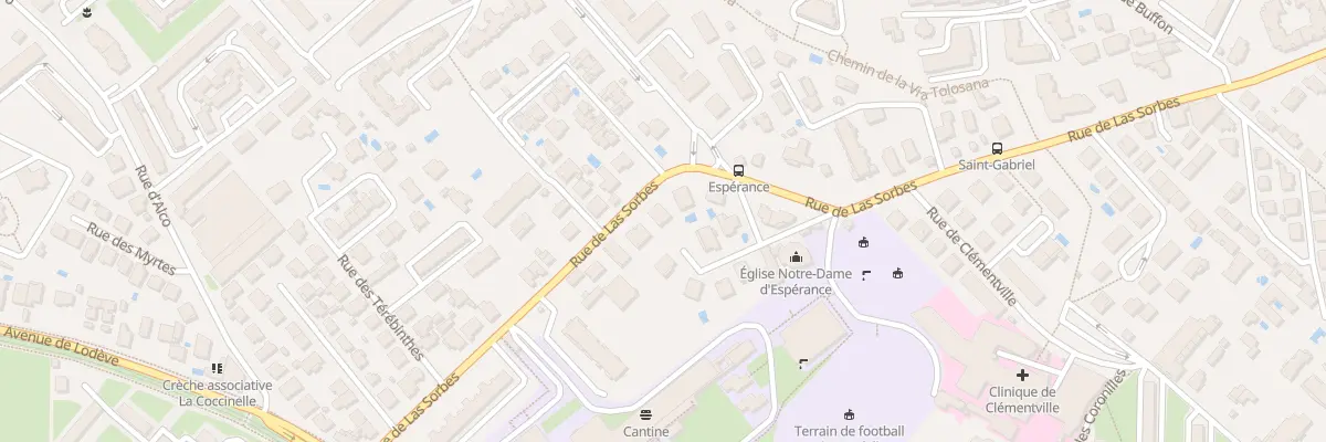 Plan du 1401 Rue de Las Sorbes à Montpellier