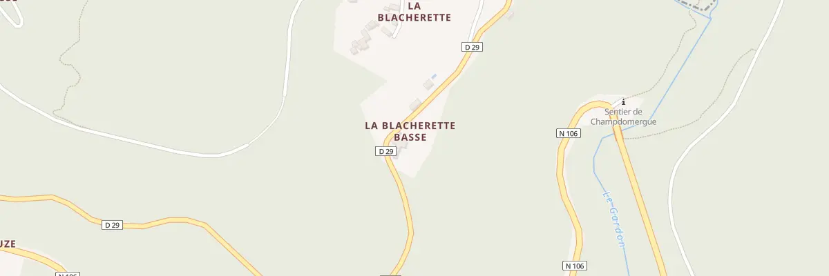 Plan du 1435 Rte de la Blacherette à Saint-Privat-de-Vallongue