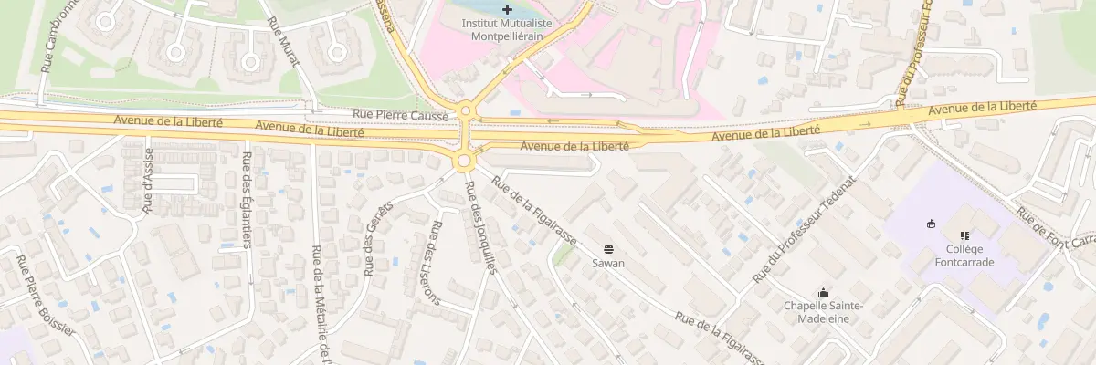 Plan du 1 Rue de la Figairasse à Montpellier