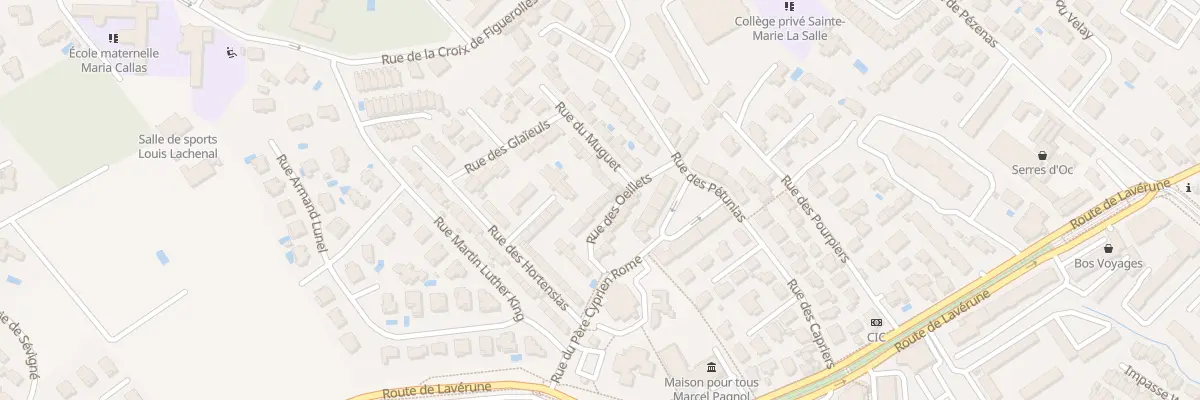 Plan du 4 Rue des Oeillets à Montpellier