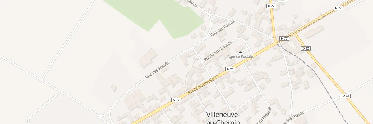 Plan du 2 Rue du Verger Masson à Villeneuve-au-Chemin