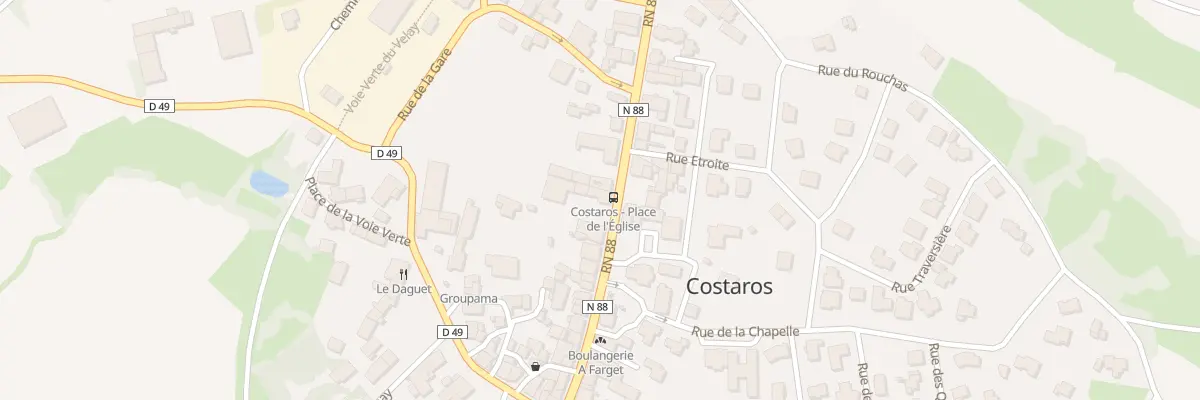 Plan du 22 Rte Nationale 88 à Costaros