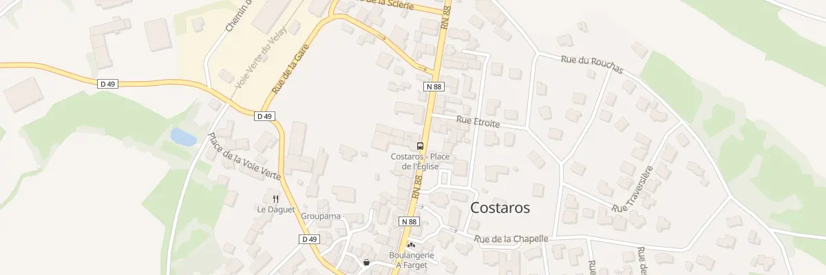 Plan du 20 Rte Nationale 88 à Costaros